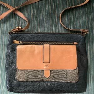 Fossil Kinley Crossbody- black and brown